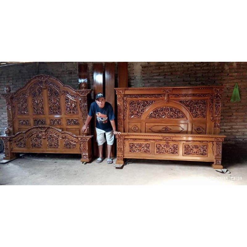 ranjang ukir gebyok/tempat tidur ukir jepara