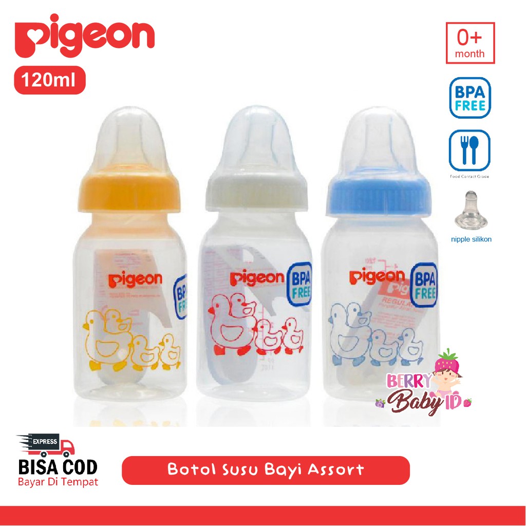 Pigeon Baby Bottle Standar Assort PP Botol Susu Bayi 120 ml BPA Free Berry Mart