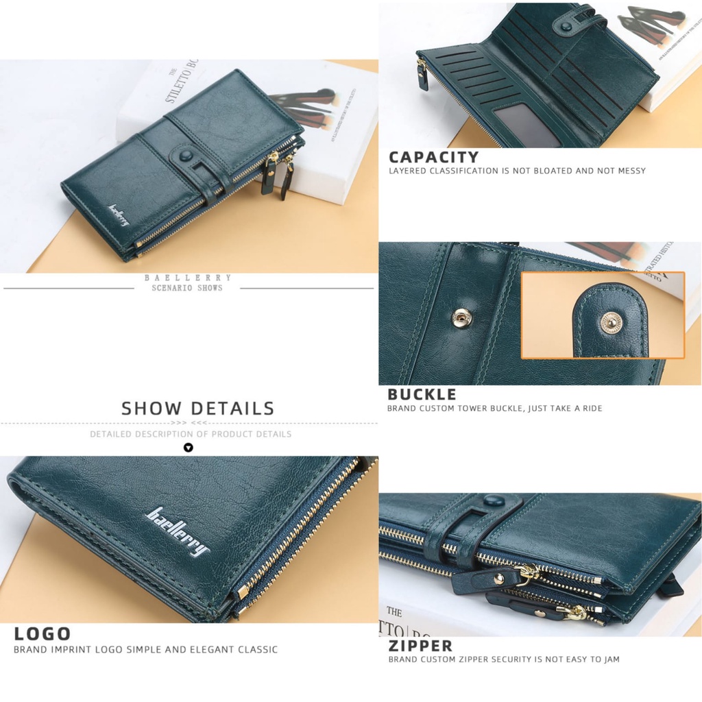 DOMPET PANJANG LIPAT WANITA BAELLERRY KOREA CEWEK REMAJA KULIT BIRU GELSMA WA572B2 IMPORT RESLETING KARTU KOIN BRANDED PREMIUM ORIGINAL KEKINIAN BATAM