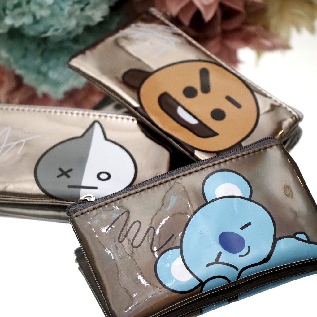 Dompet Koin Mini BT21 HOLOGRAM TEBAL HIGH QUALITY Karakter BTS Tempat Uang Pouch Kantong Kartu