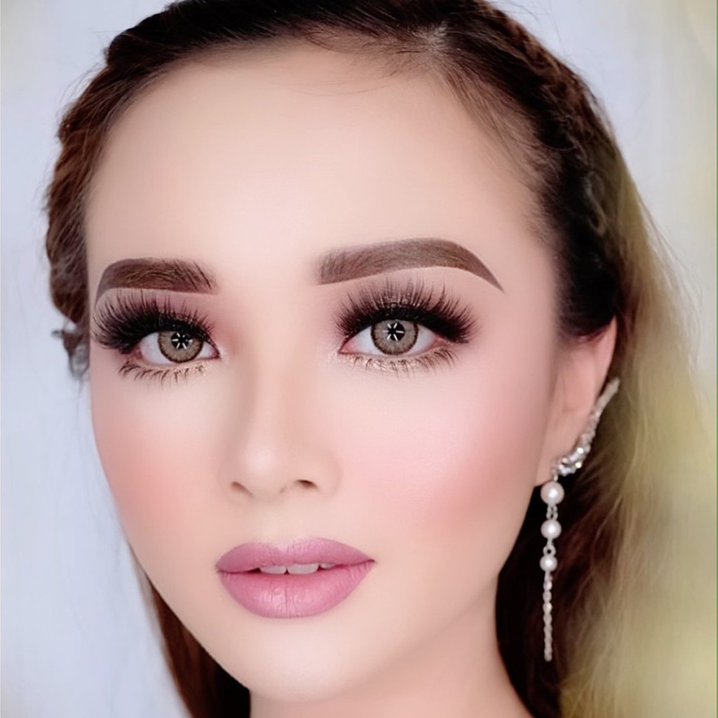 Softlens Matake Grey Brown Lensa Kontak Normal Soflens Wedding Pengantin