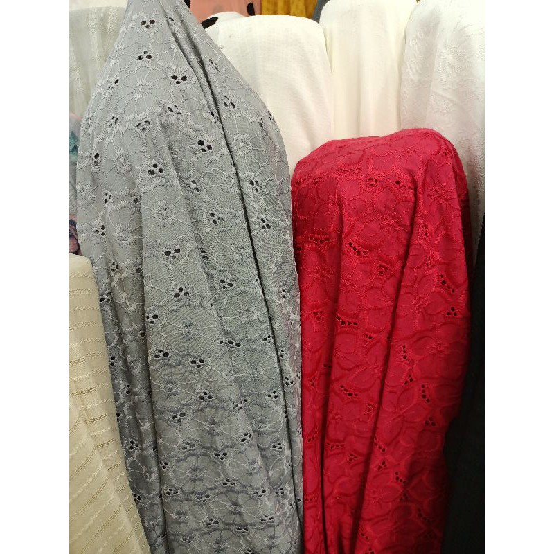 kain katun full bordir