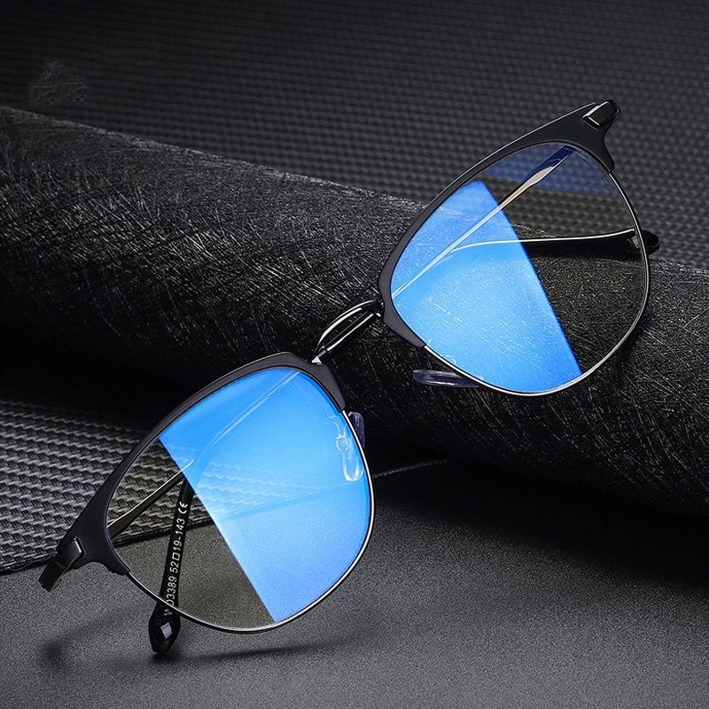 New Fashion Unisex Blue Light Blocking Anti Eye Eyestrain Gaming Reading Vintage Round Frame Polarized Sunglasses / Anti Glare UV Ray Filter Lightweight Eyeglasses For Men and Women