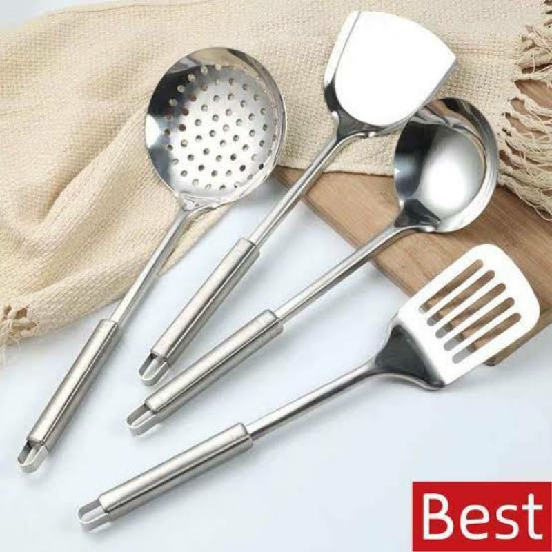 Spatula Stainless Set Isi 4pcs / Sodet / Sutil / BMW Stailes