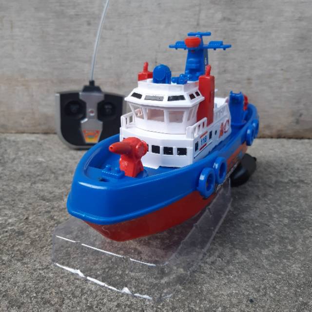 Rc Fire Boat Remote Control Edukatif - Mainan Perahu Radio Kontrol