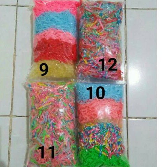 Karet Rambut  Jepang 250gr Ikat  Rambut  Warna Karet Warna 