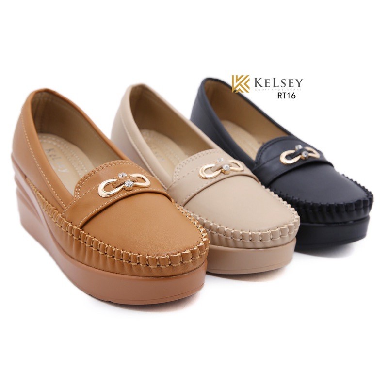 (GRATIS ALAS KAKI) RESTOCK!!  NICOLE SEPATU WEDGES 6,5cm WANITA KELSEY RT16 WEDGES SEPATU KERJA IMPORT.