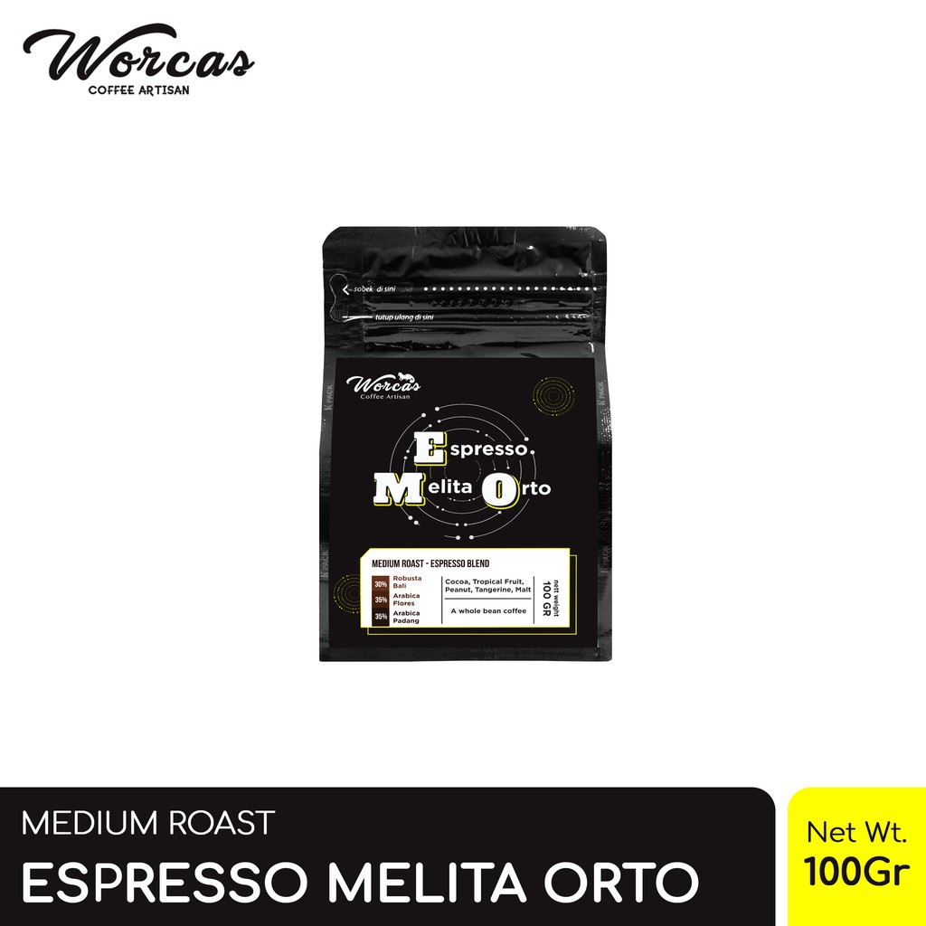 

WORCAS Melita Orto Espresso Blend 100 Gram | Medium Roast