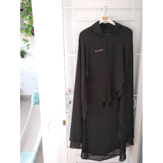 Preloved khimar sisesa black