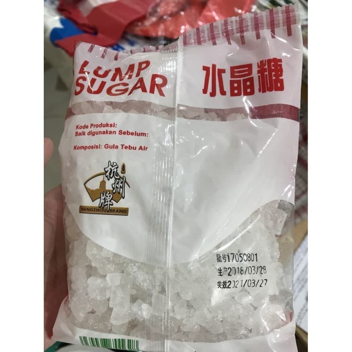 

Gula Batu Kristal Kecil China Lump Sugar 400 gr Hangzhou Brand Cina