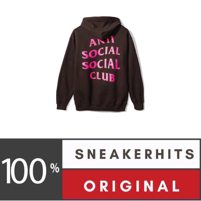 TERMURAH ASSC CHOCOLATE HOODIE BROWN PINK ASSC ORIGINAL 100%