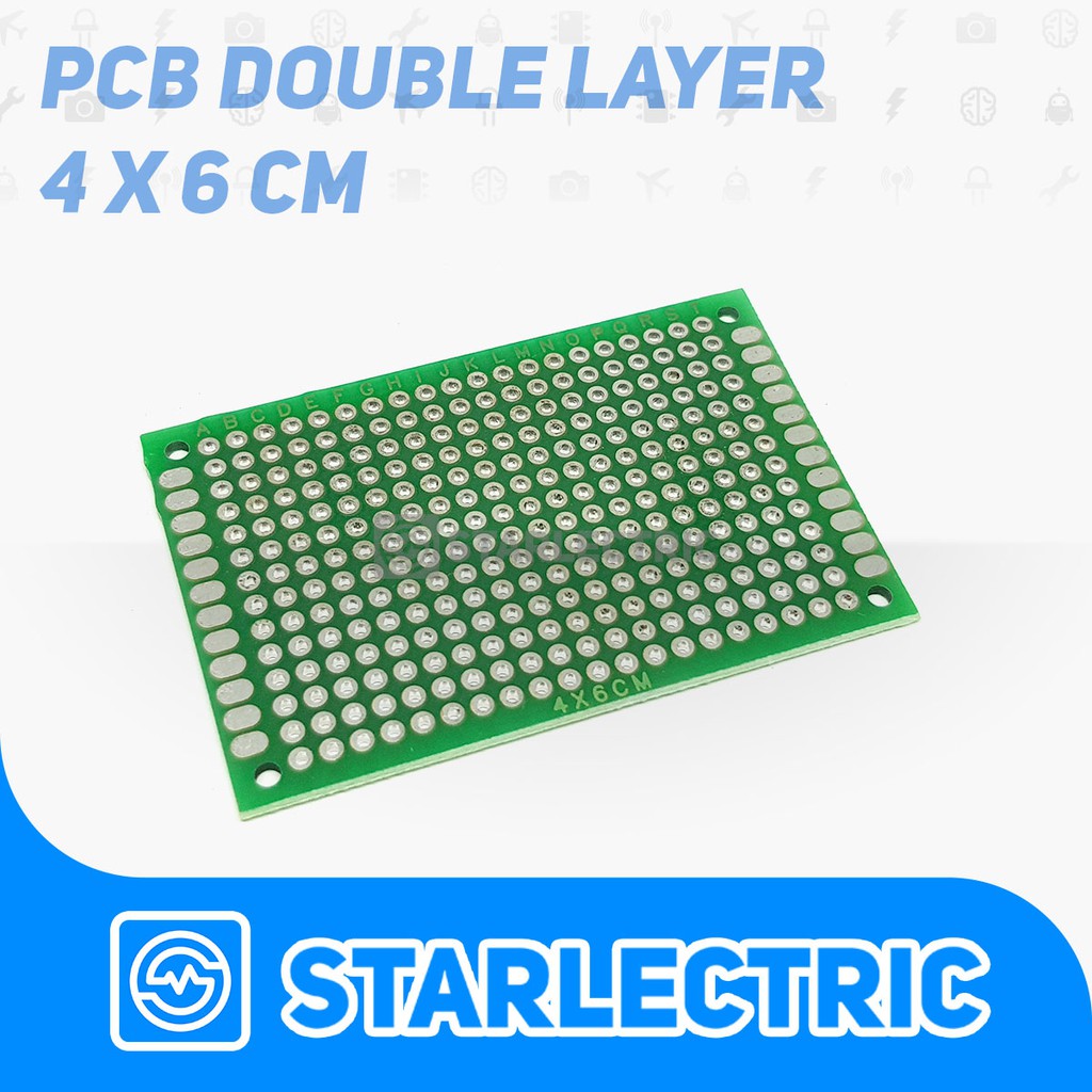 PCB lubang Double Layer Trough Hole 4x6 cm PCB Dua Sisi