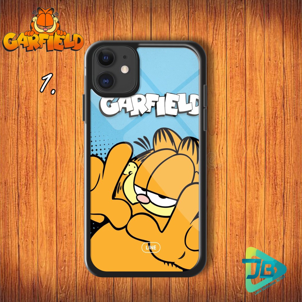 HARDCASE 2D GLOSSY GARFIELD OPPO VIVO XIAOMI SAMSUNG REALME IPHONE ALL TYPE JB4646