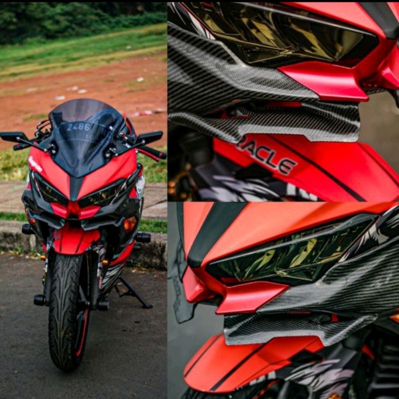 winglet karbon new ninja 250 fi winglet kumis karbon kevlar ninja 250