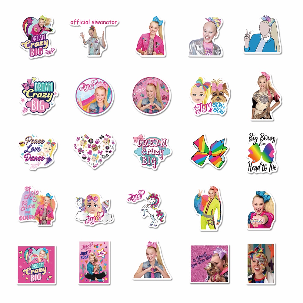 [In stock] 50 pieces of JoJo girl stickers personality fun hand account stickers box computer waterproof stickers