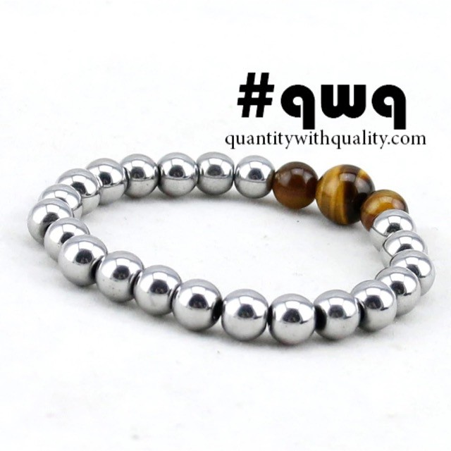 gelang batu blustin tiger eye batu badar besi hematite natural 8mm