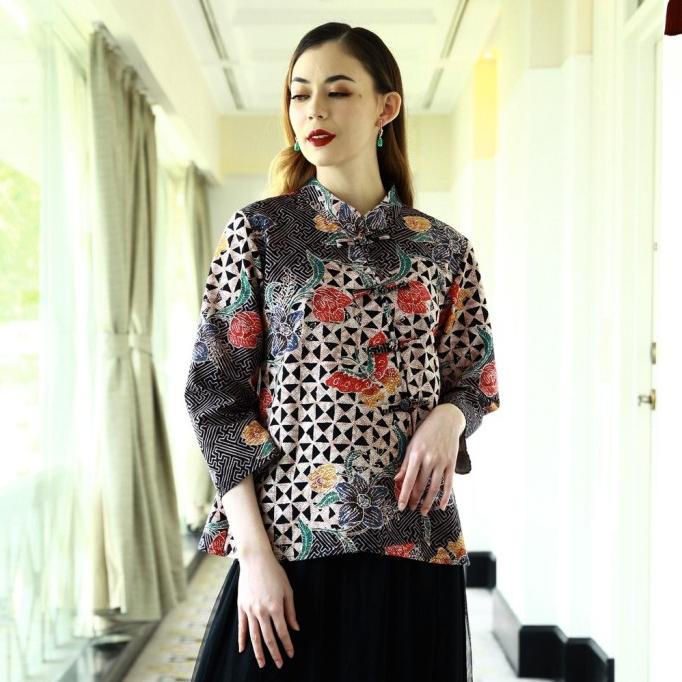 NONA RARA - Vivi Encim Cemani T0984, Baju blouse batik wanita modern