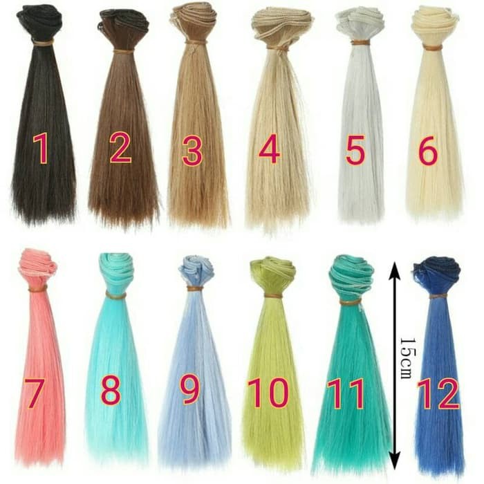 Doll Wig Rambut Palsu Rambut Boneka Bjd Blythe Rambut Sintetis Figure