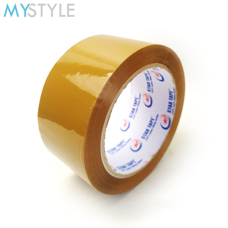 HAPPY TIME LAKBAN OPP STAR TAPE BENING/COKLAT 48mm LAKBAN MURAH BAGUS PLESTER DAYA REKAT SANGAT KUAT DAN TEBAL