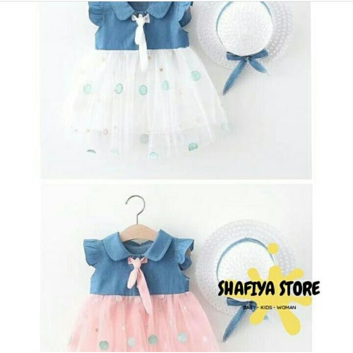 Dress Rok Tutu Polkadot Usia 1-3 Tahun