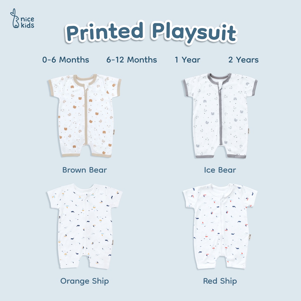 Nice Kids - Printed Playsuit (Jumper Bayi 0-2 Tahun)