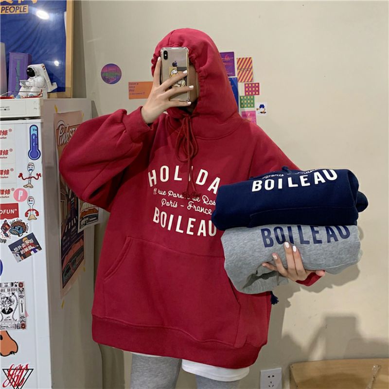 (S - XXXXL 5XL 6XL) Hoodie HOLIDAY IN PARIS Sweatshirts Vacation Boileau France Korean Fashion Jaket JUMBO BIGSIZE Unisex Harajuku style Fleece Premium Abu Muda Jumbo