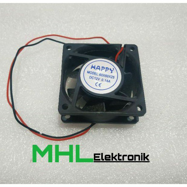 Fan Kipas DC 12V 0.14A Ukuran 6 X 6 Cm