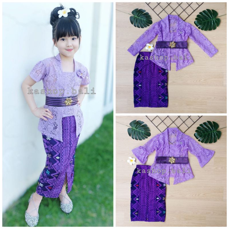 SET KEBAYA ANAK WARNA UNGU LAVENDER 002
