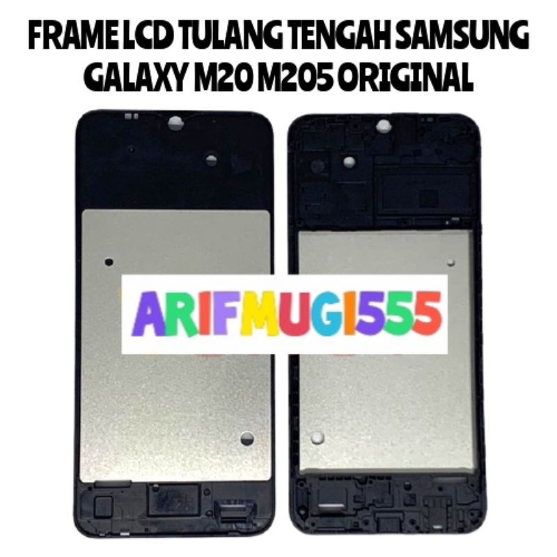 Front Frame Lcd-Tulang Lcd-Tatakan Lcd Bezzel Bazzel Samsung Galaxy M20-M205 Original