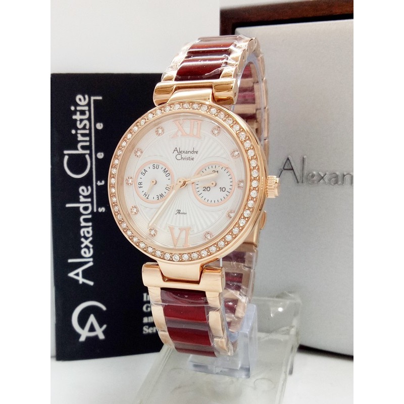 Jam Tangan Wanita Alexandre Christie AC 2514 BF RDRG Stainless Steel