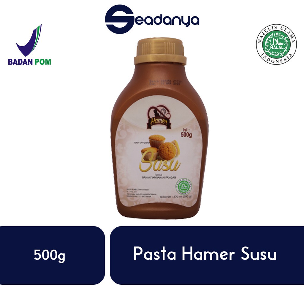 

Pasta Hamer Susu - Milk Perisa Bahan Tambahan Pangan 500g (370ml) -Halal MUI & BPOM