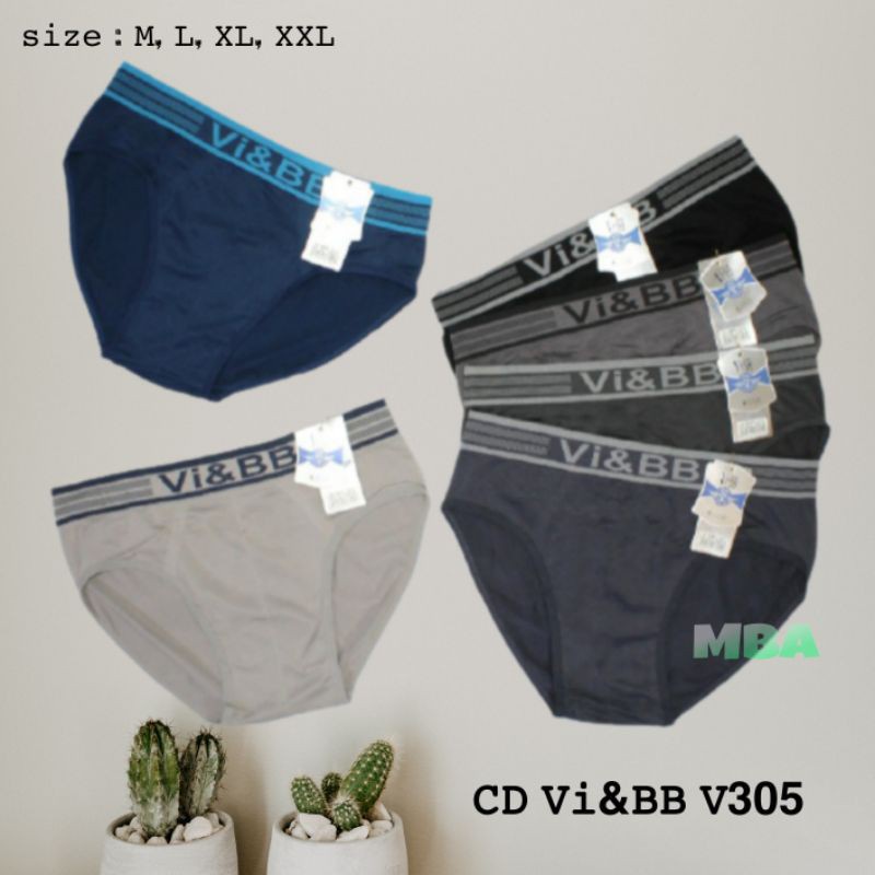 Vi-BB | Celana Dalam Pria Bahan Steamless Rajut LEMBUT / CD / Sempak / Kolor Laki Laki