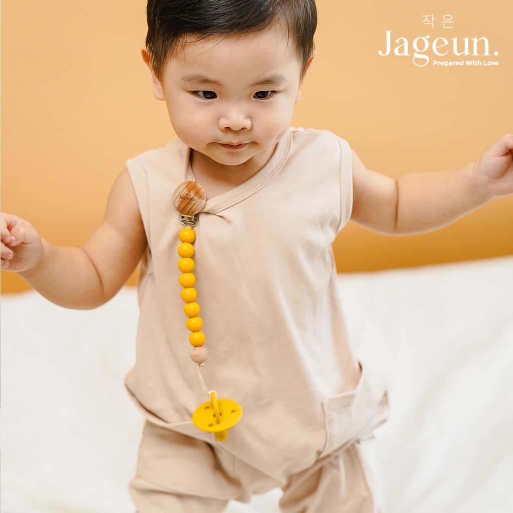 JAGEUN Premium Silicone Pacifier, Empeng Dot Bayi + Teether Gelang