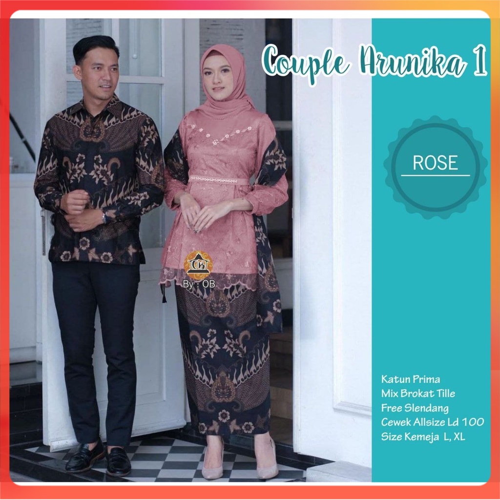 [BATIK COUPLE] Batik Couple Kebaya Modern Kebaya Tunangan Kebaya Wisuda Kebaya Couple Kebaya Tunik Kebaya Kondangan Kebaya Lamaran Arunika nude PASAR TURI