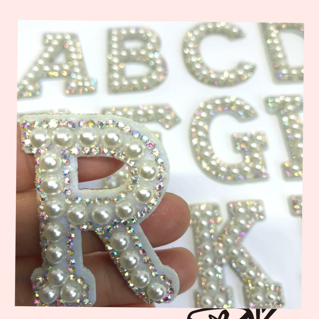STIKER PATCH ALFABET HURUF MUTIARA | EMBLEM MUTIARA | ABJAD