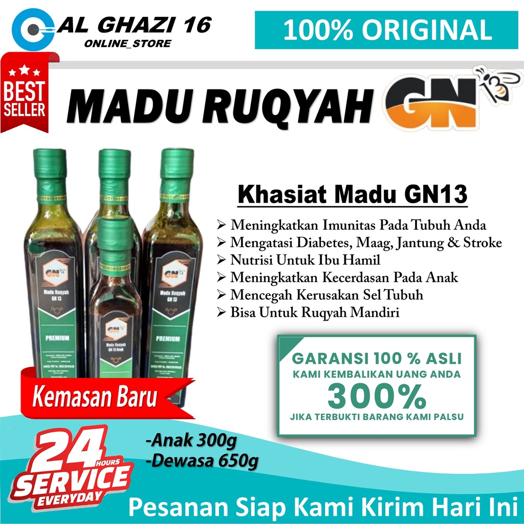 

Madu gn 13 Ruqyah Rukiyah Rukyah Gus Nur gn tiga belas gn13 Gn 13 Premium untuk Anak dan Dewasa Asli Murni Original Untuk Terapi Sihir