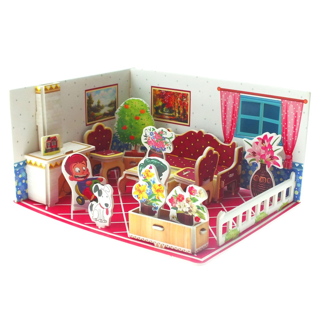 Puzzle 3D Mini | ROOM ROOM | Prakarya Anak Sekolah - 1690-19