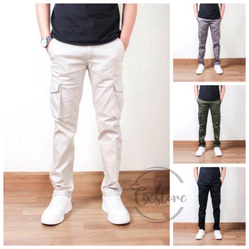 cargo panjang premium original Rip pinggang Fit 27-38