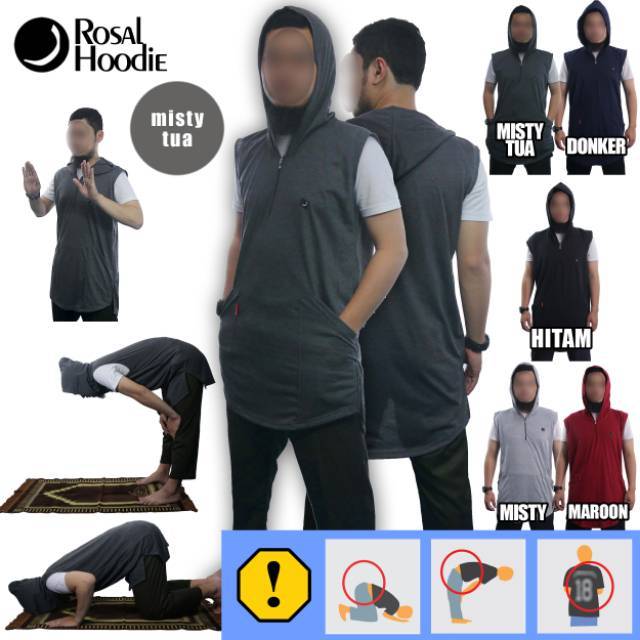 Rosal Hoodie / Rompi sholat pakai hoodie