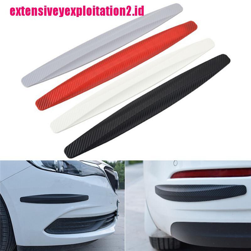 &lt; E2id &amp; &gt; 1 Pasang Karet Pelindung Bumper Mobil Motif Carbon Fiber