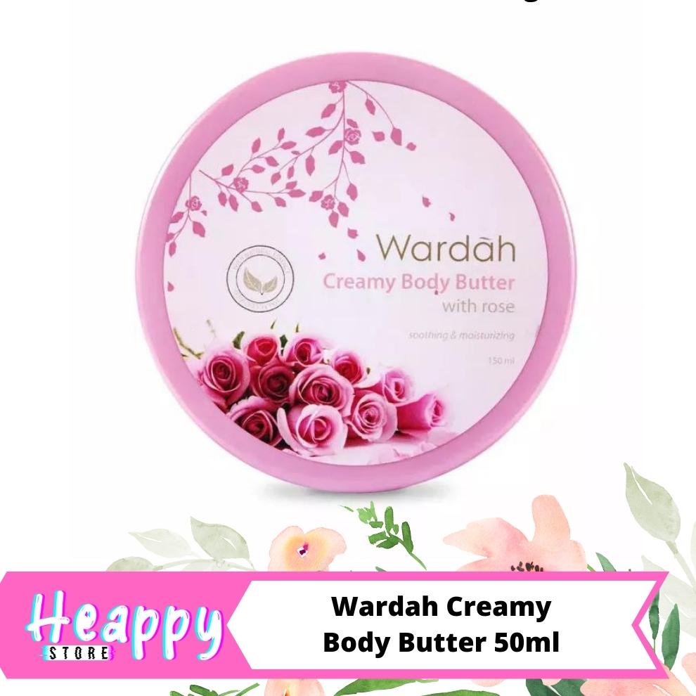 Wardah Creamy Body Butter 50ml - Passion Fruit Strawberry Milk & Pearl Lavender Olive Rose