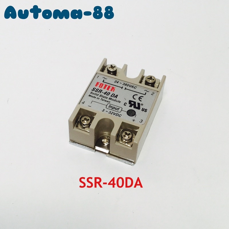 FOTEK SSR 40A SSR-40DA Made in Taiwan Solid State Relay DC-AC input DC 3-32V Output Contact AC 24-38