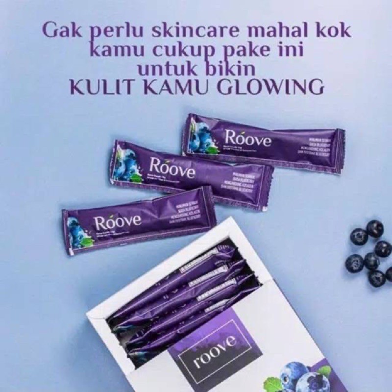 [Ecer] Roove minuman collagen serbuk rasa bluberry