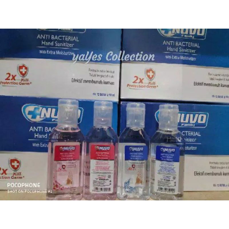 Nuvo hand sanitizer 50ml membunuh kuman virus tanpa bilas