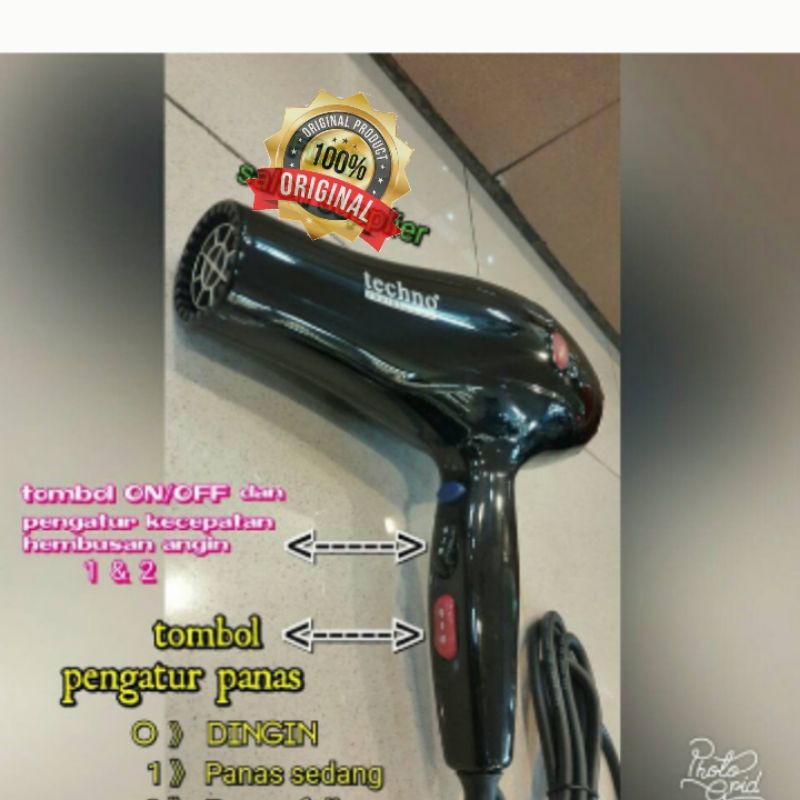 hair dryer Techno 450 / 750 / 900 watt Hairdryer pengering rambut made in korea original salon ori ion