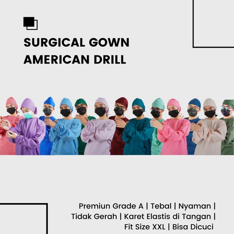 BORDIR SURGICAL GOWN APD MEDIS (AMERICAN DRILL)