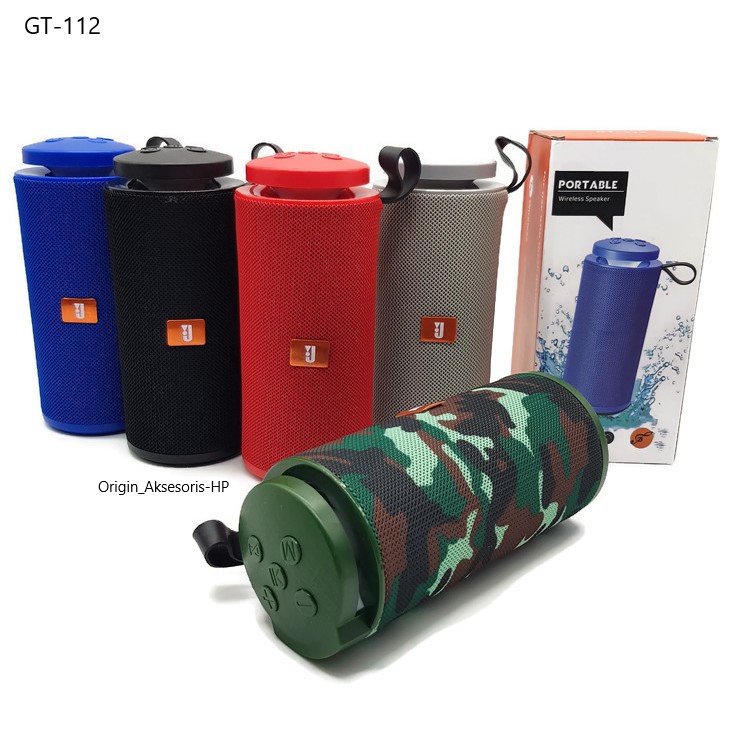 Speaker Bluetooth GT112 Lampu LED Portable Speaker Wireless GT-112 GT 112