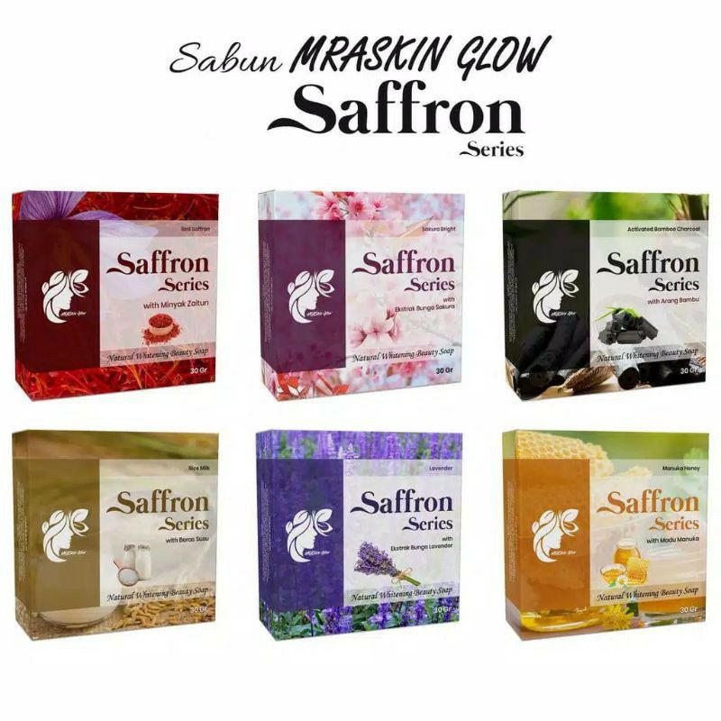 FF SABUN MRA SKIN GLOW SAFFRON SERIES ORI SABUN PEMUTIH BADAN DAN WAJAH PERMANEN MRASKIN GLOW