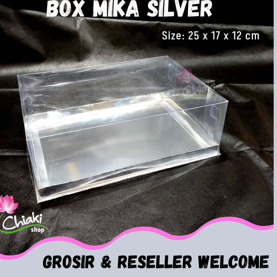 

HOT Product Box Cupcake isi 6 SILVER 25x17x12 cm Kotak Mika Donat Dus Kue Kardus Emas Muffin Cake Pu