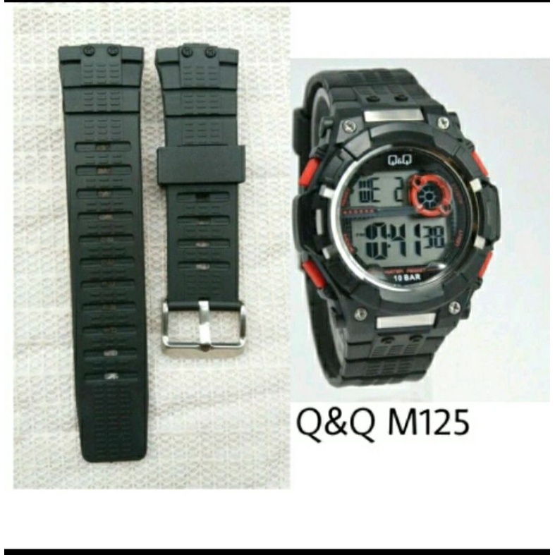 strap tali karet jam tangan Q&Q GW80 M125 tali karet jam tangan qq QQ